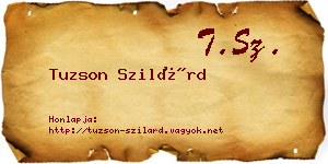 Tuzson Szilárd névjegykártya