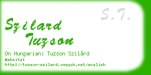 szilard tuzson business card