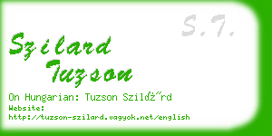 szilard tuzson business card